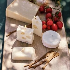 NWT  ANTHROPOLOGIE deNATA Cheese Shaped Candles